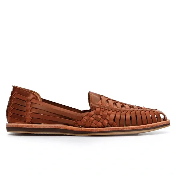 New Nisolo Huarache Leather Sandals Brandy color - Picture 3 of 9